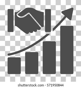 Acquisition Growth icon. Vector illustration style is flat iconic symbol, gray color, transparent background. Designed for web and software interfaces.