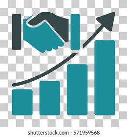 Acquisition Growth icon. Vector illustration style is flat iconic bicolor symbol, soft blue colors, transparent background. Designed for web and software interfaces.
