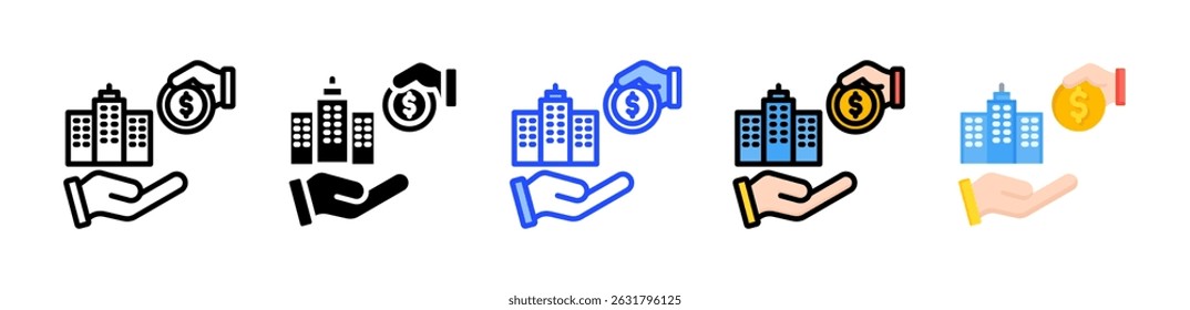 Acquisition Icon Collection With Multiple Styles