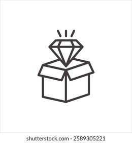 Acquisition icon isolated stroke in black color