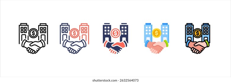 Adquisición Multi Style Icon Set