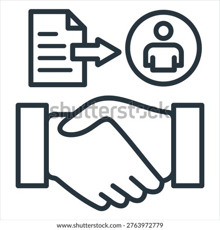 Acquisition Outline Icon Style Collection