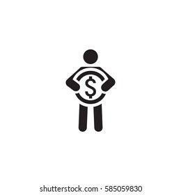 Acquisition Values Icon. Business Concept. Flat Design. Isolated Illustration.