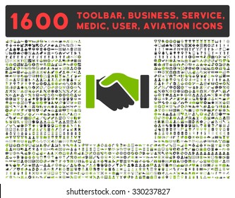 Acquisition Vector Icon And 1600 Other Business, Service Tools, Medical Care, Software Toolbar, Web Interface Pictograms. Style Is Bicolor Flat Symbols, Eco Green And Gray Colors, Rounded Angles