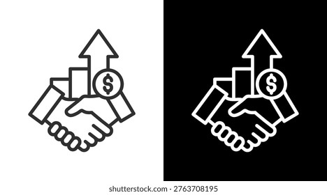 Acquisition White Icon Set Vector