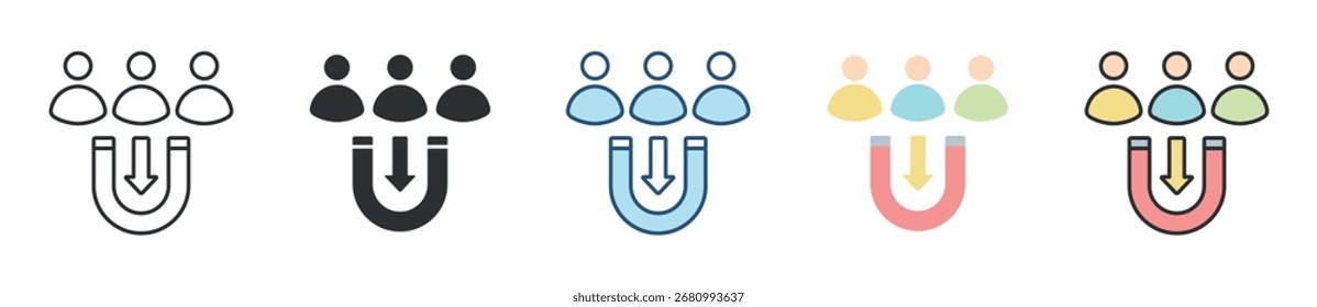 Acquisitions Icon Set Multiple Style Collection