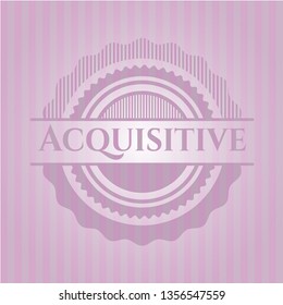 Acquisitive realistic pink emblem