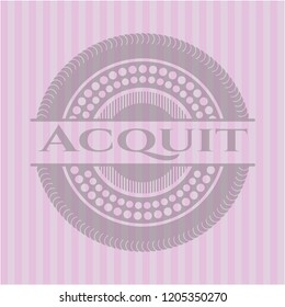 Acquit realistic pink emblem