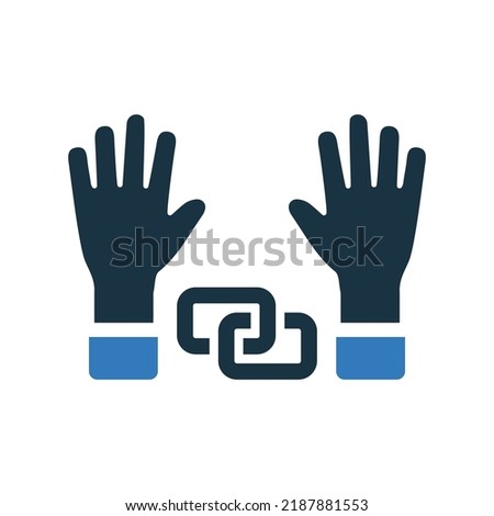 Acquittal, emancipating icon. Simple editable vector illustration.