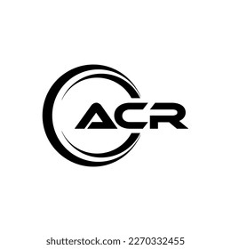 ACR letter logo design in illustration. Vector logo, calligraphy designs for logo, Poster, Invitation, etc.