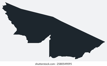 Acre map. Just a simple border map. Shape of the state. Flat blank Acre outline. Vector boundary illustration.