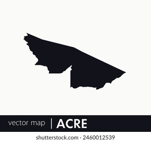 Acre state map. Federative unit of Brazil. Vector map for any needs.	