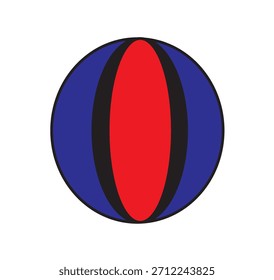 Akrobatensymbol mit Rot-Blau-Farbe