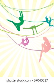acrobat color vector image