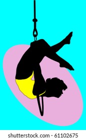 Acrobat Of Contemporary Circus. Vector