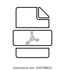 Acrobat File Icon in Outline Style