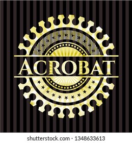 Acrobat gold emblem or badge