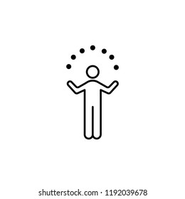 acrobat icon. Element of conceptual figures for mobile concept and web apps illustration. Thin line icon for website design and development, app development
