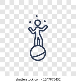 Acrobat icon. Trendy linear Acrobat logo concept on transparent background from Circus collection