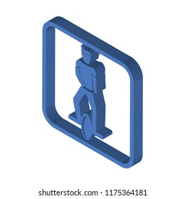 Acrobat isometric left top view 3D icon