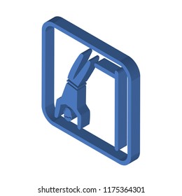 Acrobat isometric left top view 3D icon