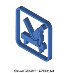 Acrobat isometric left top view 3D icon