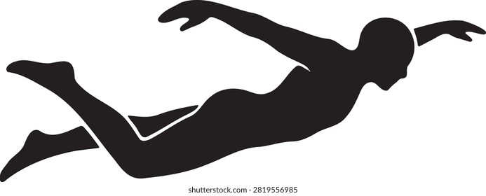 Acrobat jumping performing dynamic parkour stunt silhouette icon