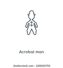 Acrobat man concept line icon. Linear Acrobat man concept outline symbol design. This simple element illustration can be used for web and mobile UI/UX.