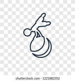 Acrobat man concept vector linear icon isolated on transparent background, Acrobat man concept transparency concept in outline style