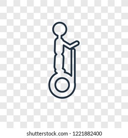 Acrobat man concept vector linear icon isolated on transparent background, Acrobat man concept transparency concept in outline style