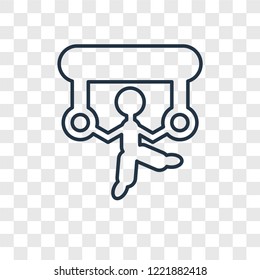 Acrobat man concept vector linear icon isolated on transparent background, Acrobat man concept transparency concept in outline style