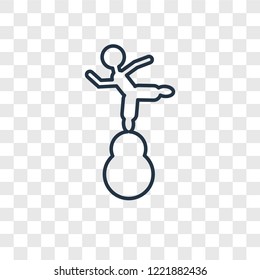 Acrobat man concept vector linear icon isolated on transparent background, Acrobat man concept transparency concept in outline style
