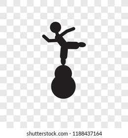 Acrobat man vector icon isolated on transparent background, Acrobat man transparency logo concept