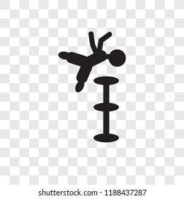 Acrobat man vector icon isolated on transparent background, Acrobat man transparency logo concept