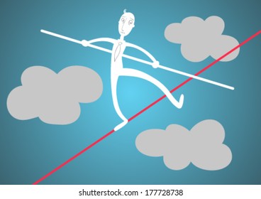 Acrobat man vector illustration
