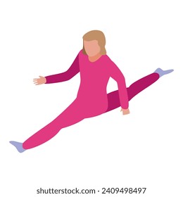 Acrobat performer icon isometric vector. Person art. Exercise dance