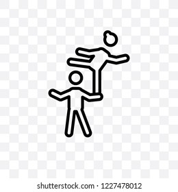 Acrobat vector linear icon isolated on transparent background, Acrobat transparency concept can be used for web and mobile