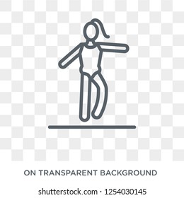 Acrobat Woman icon. Trendy flat vector Acrobat Woman icon on transparent background from Ladies collection. High quality filled Acrobat Woman symbol use for web and mobile
