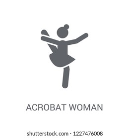 Acrobat Woman icon. Trendy Acrobat Woman logo concept on white background from Ladies collection. Suitable for use on web apps, mobile apps and print media.