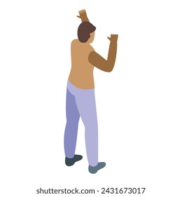 Acrobatic capoeira icon isometric vector. Sport training. Culture beauty