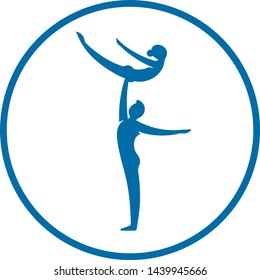 Acrobatic Gymnastics Color Icon Circle v1