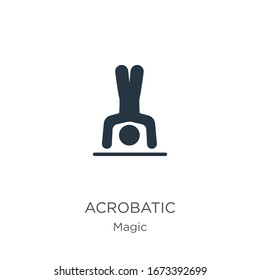 Acrobatic icon vector. Trendy flat acrobatic icon from magic collection isolated on white background. Vector illustration can be used for web and mobile graphic design, logo, eps10