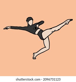 Acrobatic Moves of a Ballet Dancer