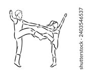 acrobatic rock dance Acrobatic rock and roll vector