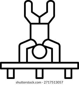 Akrobatisches Vektorsymbol. Kann für Druck-, Mobil- und Web-Anwendungen verwendet werden.