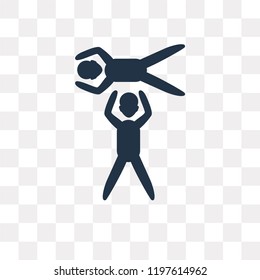 Acrobatic vector icon isolated on transparent background, Acrobatic transparency concept can be used web and mobile