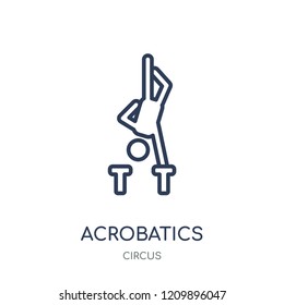 Acrobatics icon. Acrobatics linear symbol design from Circus collection. Simple outline element vector illustration on white background.