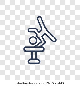 Acrobatics icon. Trendy linear Acrobatics logo concept on transparent background from Circus collection