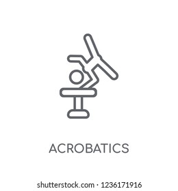 Acrobatics linear icon. Modern outline Acrobatics logo concept on white background from Circus collection. Suitable for use on web apps, mobile apps and print media.