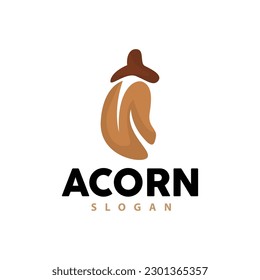 Acron Logo, Premium Design Simple Vintage Retro Style, Vector Oak Nuts Acorns, Icon Symbol Illustration Template